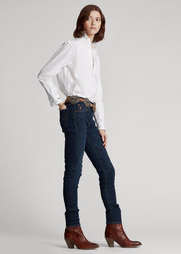 Calças De Ganga Polo Ralph Lauren Tompkins Skinny Mulher 87091-GUEL